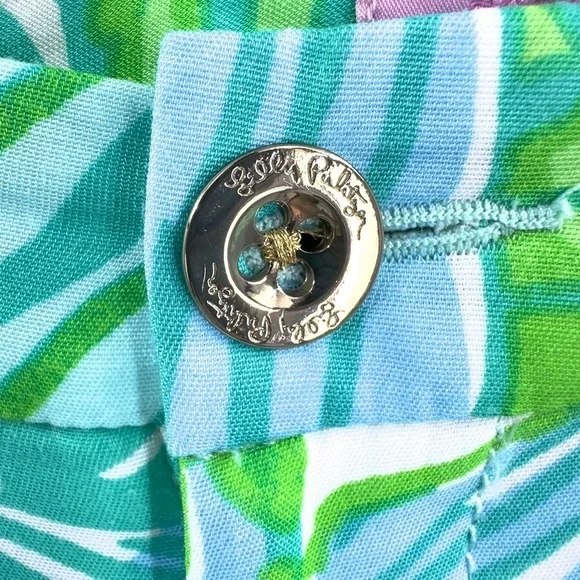 Lilly Pulitzer Alina Slim Ankle Pants Womens 0 Fronds Place Print Tropical Color - Picture 3 of 13